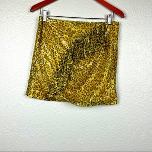 Endless Rose Sequin Skirt cheetah print